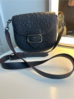Coach Morgan Blue Saddle Crossbody Bag